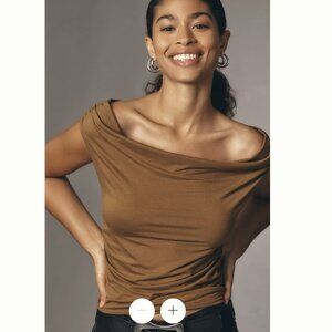 NWOT REFORMATION DARCY KNIT TOP IN BROWN SZ M